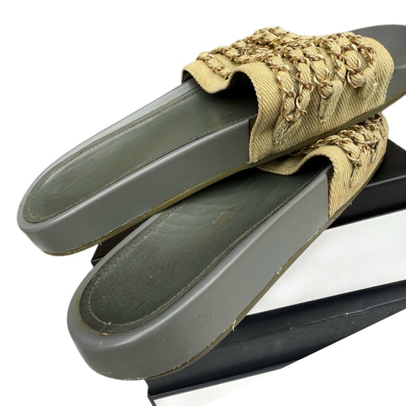 CHANEL Chanel Interlocking CC Logo Slides Women's Size: 9 |IT 39 - Picture 7 of 14